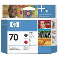 Original Genuine HP 70 Matte Black and Red Printhead (C9409A Inkjet Printer Cartridge)