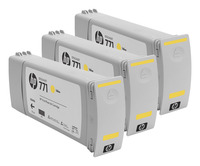 Original  Genuine 3 x Yellow HP 771 Ink Cartridge Multipack - (CR253A)