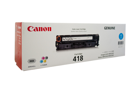 Genuine Original Canon Cartridge 418 Cyan Toner