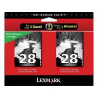 Original Genuine LEXMARK Ink 28 TWIN PACK [ 18C1528A BLK ] - TPASA22