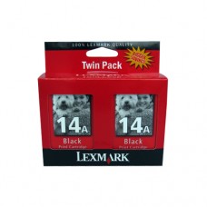 Original Genuine LEXMARK ink 14 TWIN PACK [ 18C2080A BLK ] - TPASA31