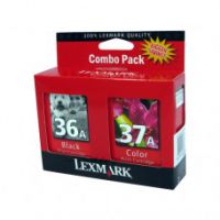 Original Genuine LEXMARK VALUE PACK Ink 36 & 37 18C2150A BLK + COLOUR 18C2160A  - TPASA39