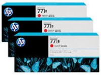 Original HP Ink 771B Chromatic Red 3 Ink Pack B6Y24A