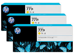 Original HP Ink 771B Yellow 3 Ink Pack B6Y26A