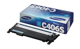 Genuine Original Samsung Colour Toner Cartridge - CLT-C406S Cyan Toner