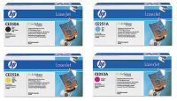 Original Genuine HP CE250A, CE251A, CE252A, CE253A Printer Toner for HP Color LaserJet CP3525dn CP3525n CM3530fs CM3530 Multifunction Printer