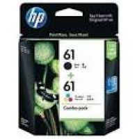 Original HP Ink 61 Combo, 1 Black and 1 Tri Color Ink