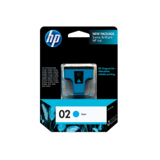 Original Genuine HP 02 Cyan (C8771WA) Ink for  Photosmart D6160 D7160 D7260 D7360 D7460 D8230 C5180 C6180 C7180 C7280 C8180 3110 3310