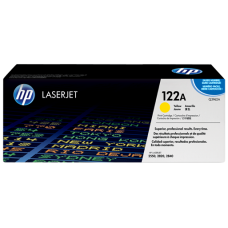 Original Genuine HP 122A Yellow (Q3962A) Printer Toner for HP Color LaserJet 2550  2820  2840