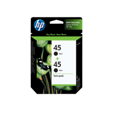 Original Genuine HP 45 Black Twin Pack (CC625AA) Ink