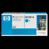 Original Genuine HP 503A Cyan (Q7581A) Printer Toner for HP CLJ 3800, 3800dn, 3800dtn, 3800n, CP3505, CP3505dn, CP3505N Printer